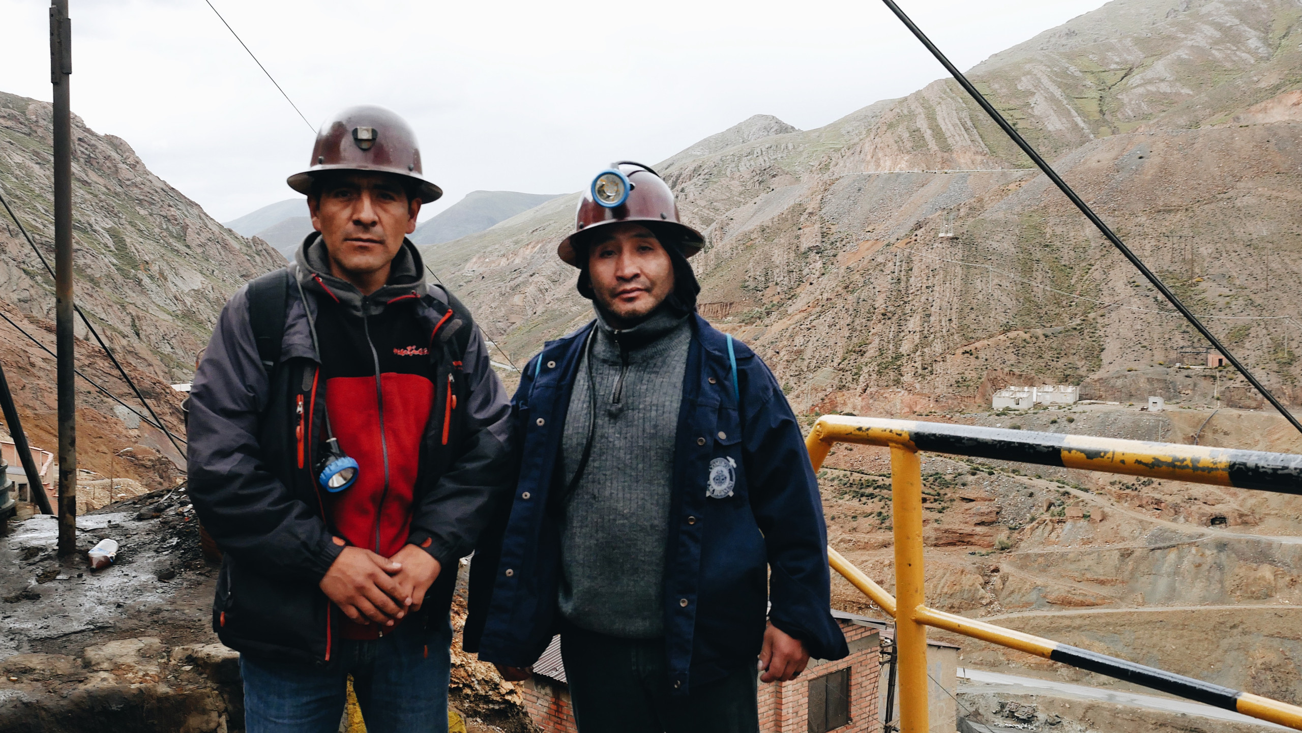 Mine workers in Bolivia